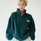Ghost Zip Sweat / 【裏起毛】ゴースト異素材ハーフジップ