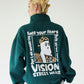 Ghost Zip Sweat / 【裏起毛】ゴースト異素材ハーフジップ