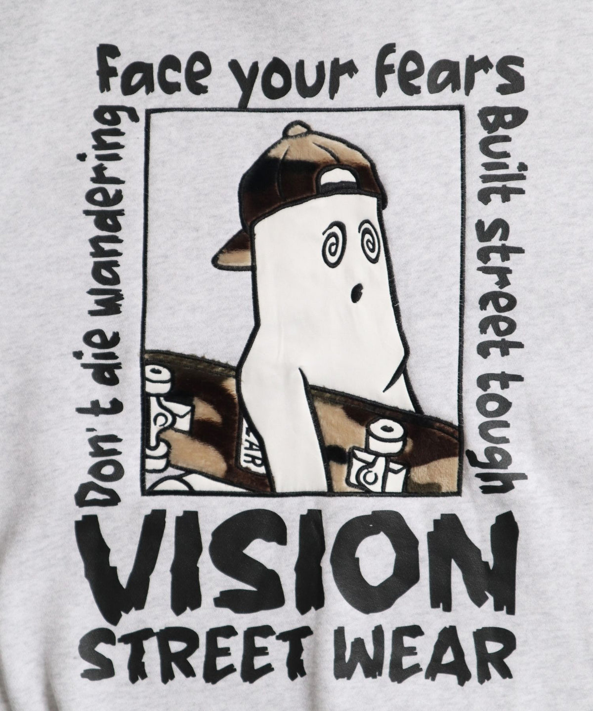 Ghost Zip Sweat / 【裏起毛】ゴースト異素材ハーフジップ
