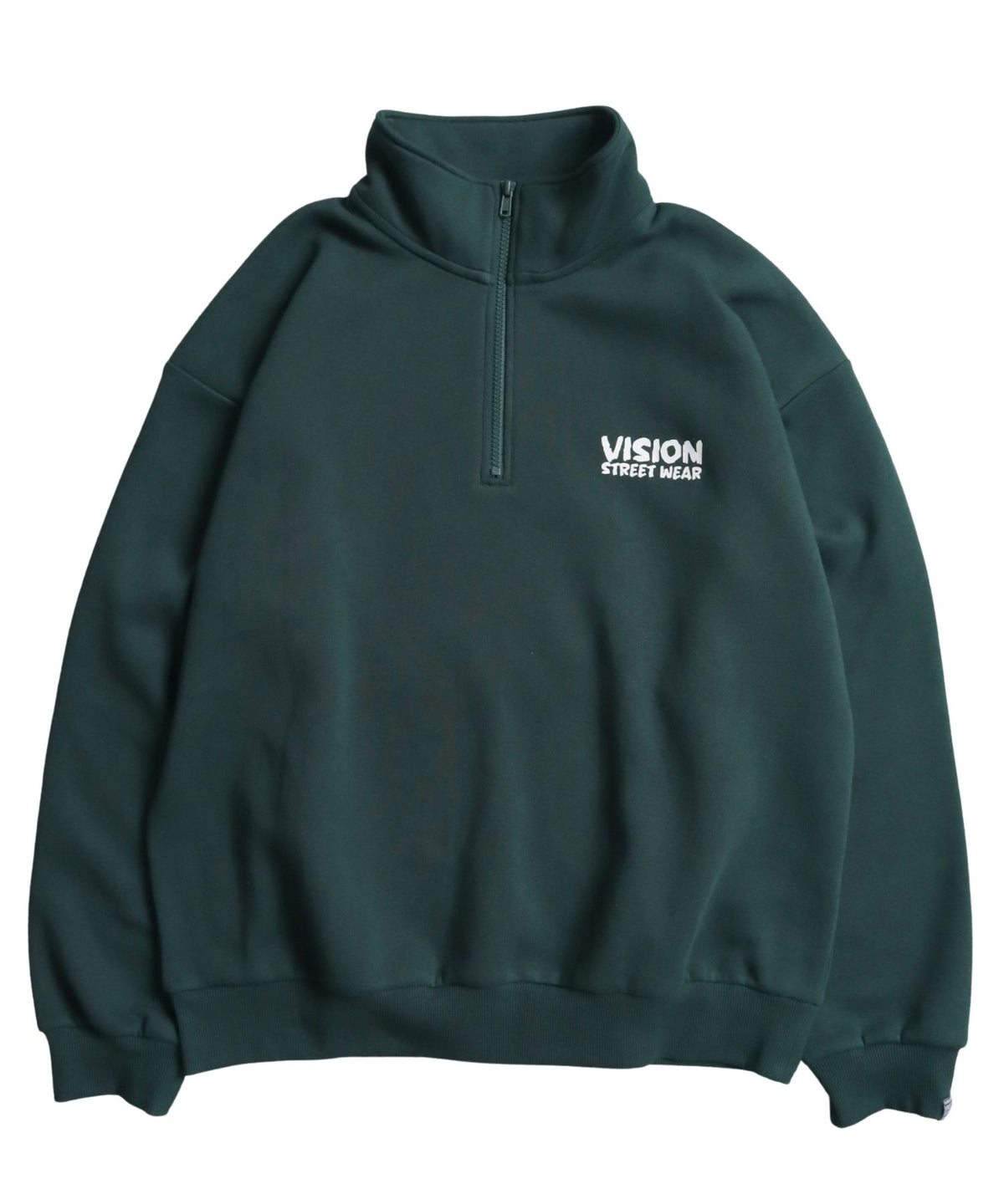 Ghost Zip Sweat / 【裏起毛】ゴースト異素材ハーフジップ