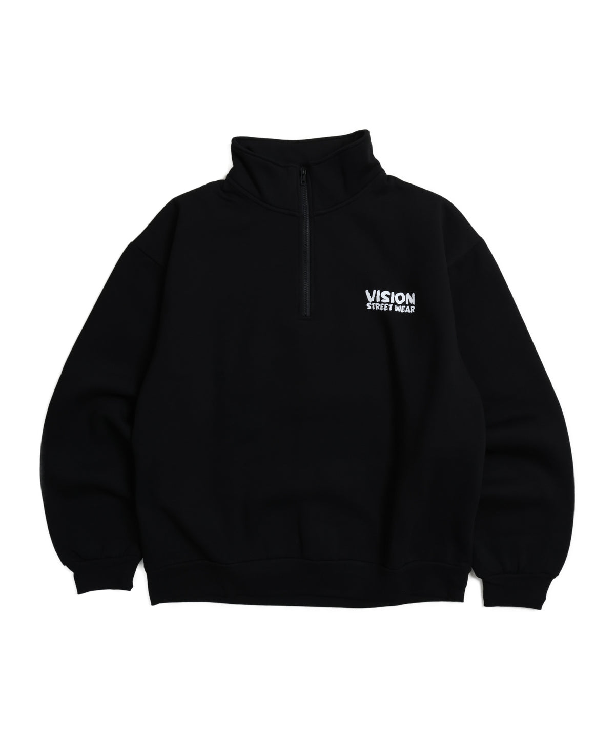 Ghost Zip Sweat / 【裏起毛】ゴースト異素材ハーフジップ