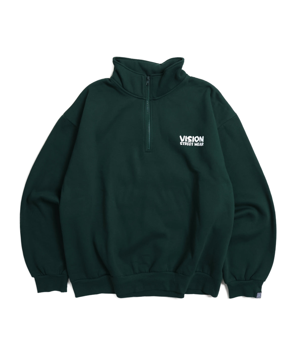 Ghost Zip Sweat / 【裏起毛】ゴースト異素材ハーフジップ