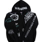 All print Zip Hoodie / 【裏起毛】ラクガキ総柄ジップパーカー