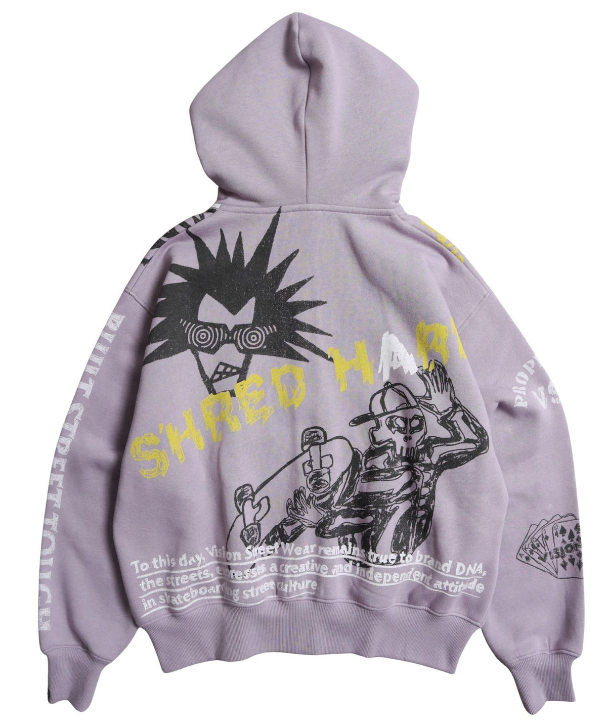All print Zip Hoodie / 【裏起毛】ラクガキ総柄ジップパーカー