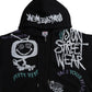 All print Zip Hoodie / 【裏起毛】ラクガキ総柄ジップパーカー
