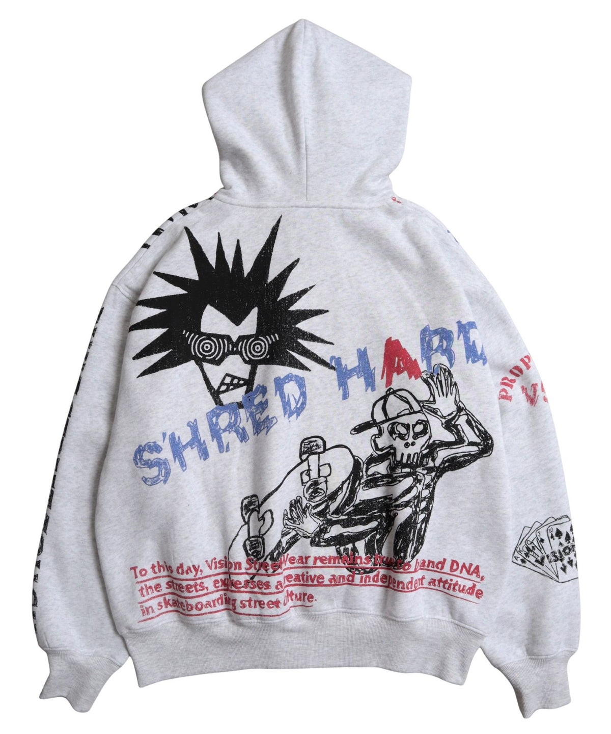 All print Zip Hoodie / 【裏起毛】ラクガキ総柄ジップパーカー