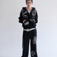 All print Zip Hoodie / 【裏起毛】ラクガキ総柄ジップパーカー