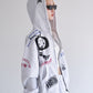 All print Zip Hoodie / 【裏起毛】ラクガキ総柄ジップパーカー