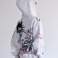 All print Zip Hoodie / 【裏起毛】ラクガキ総柄ジップパーカー