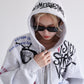 All print Zip Hoodie / 【裏起毛】ラクガキ総柄ジップパーカー