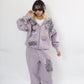 All print Zip Hoodie / 【裏起毛】ラクガキ総柄ジップパーカー
