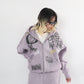 All print Zip Hoodie / 【裏起毛】ラクガキ総柄ジップパーカー