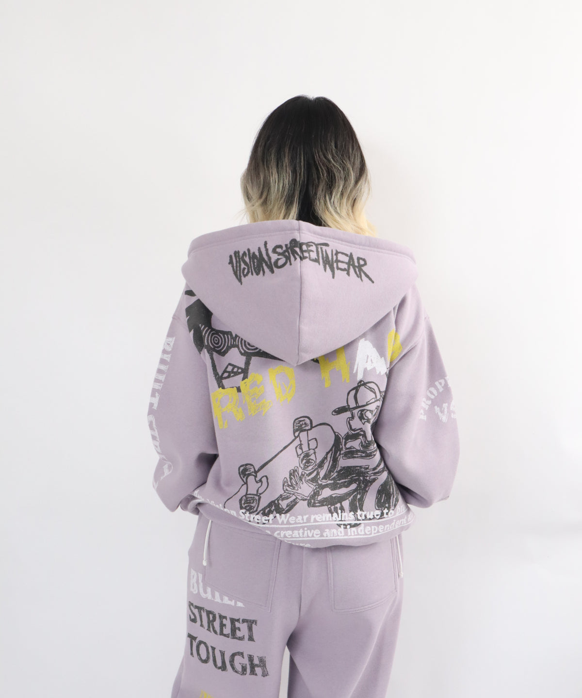 All print Zip Hoodie / 【裏起毛】ラクガキ総柄ジップパーカー