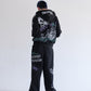 All print Zip Hoodie / 【裏起毛】ラクガキ総柄ジップパーカー