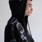 All print Zip Hoodie / 【裏起毛】ラクガキ総柄ジップパーカー