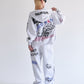 All print Zip Hoodie / 【裏起毛】ラクガキ総柄ジップパーカー