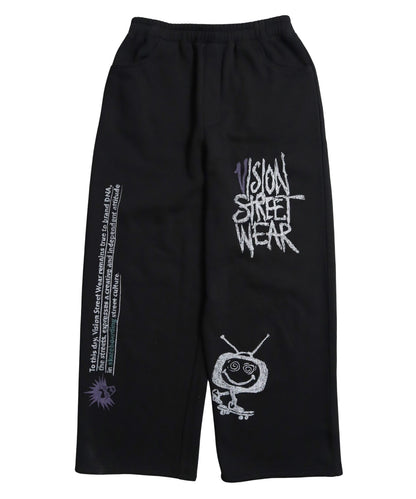All print Sweat Pants / 【裏起毛】ラクガキ総柄スウェットパンツ