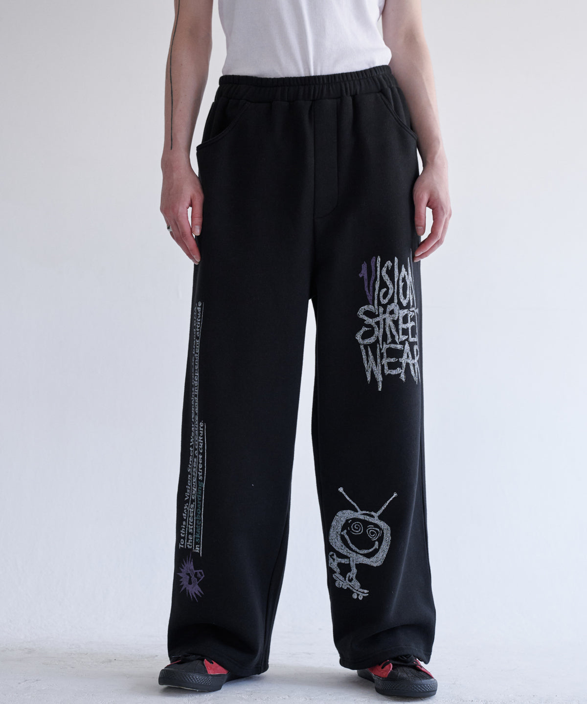 All print Sweat Pants / 【裏起毛】ラクガキ総柄スウェットパンツ