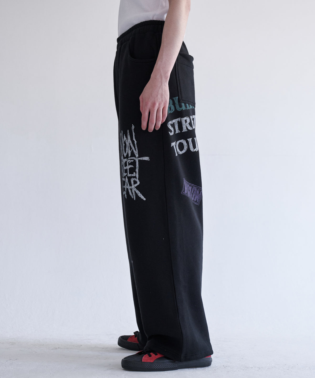 All print Sweat Pants / 【裏起毛】ラクガキ総柄スウェットパンツ