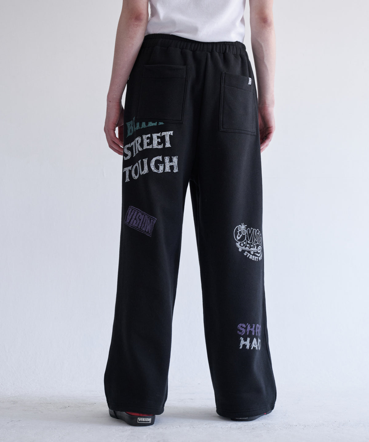 All print Sweat Pants / 【裏起毛】ラクガキ総柄スウェットパンツ