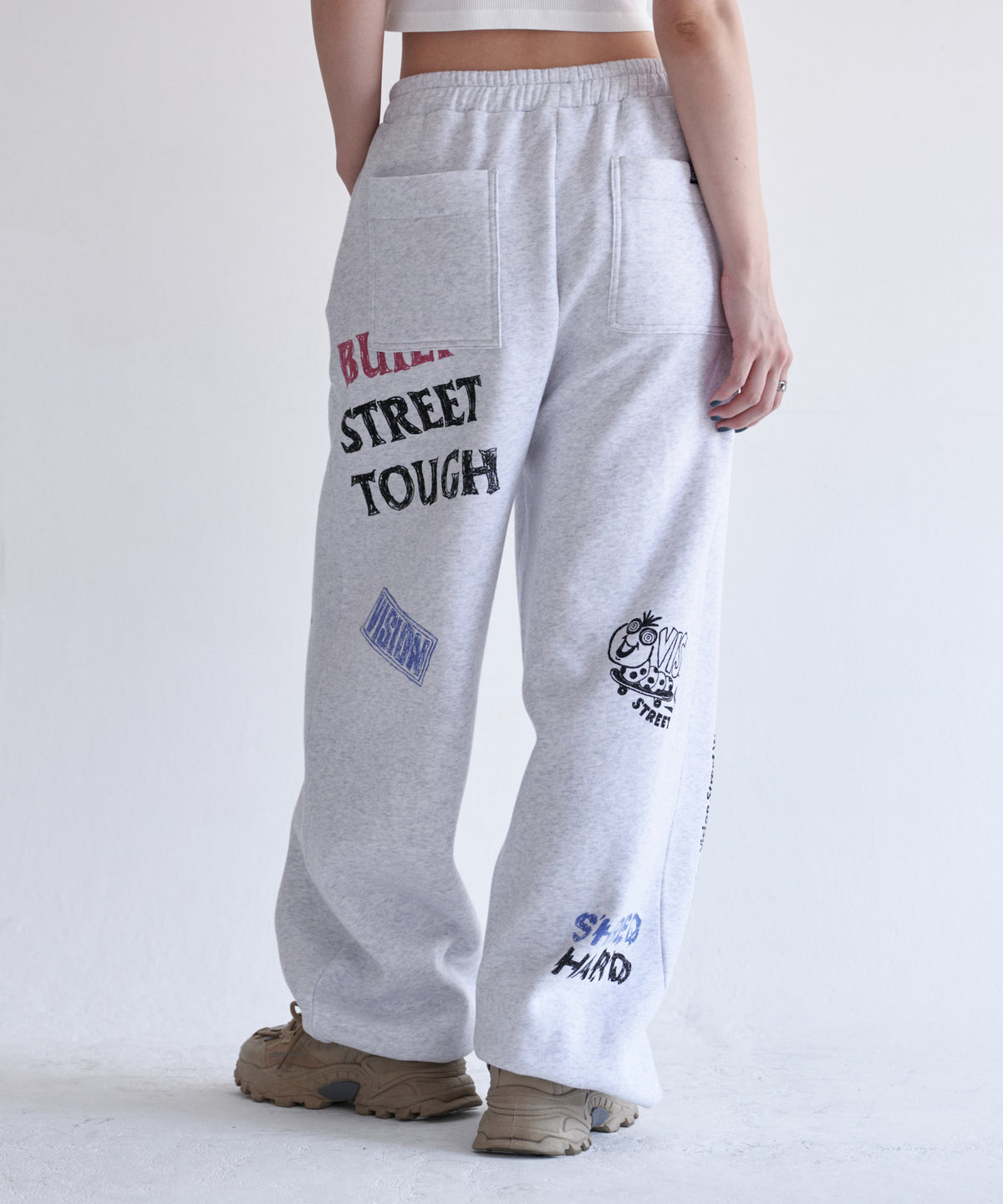 All print Sweat Pants / 【裏起毛】ラクガキ総柄スウェットパンツ
