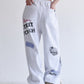 All print Sweat Pants / 【裏起毛】ラクガキ総柄スウェットパンツ