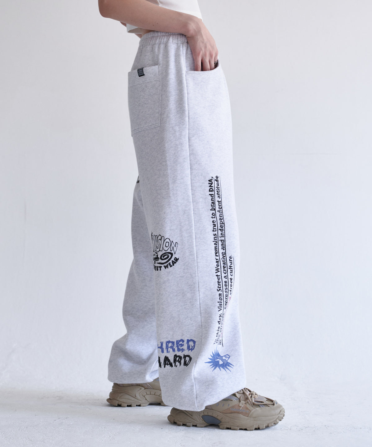 All print Sweat Pants / 【裏起毛】ラクガキ総柄スウェットパンツ