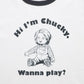 【CHUCKY】チャッキー　クラックプリント　リンガーT