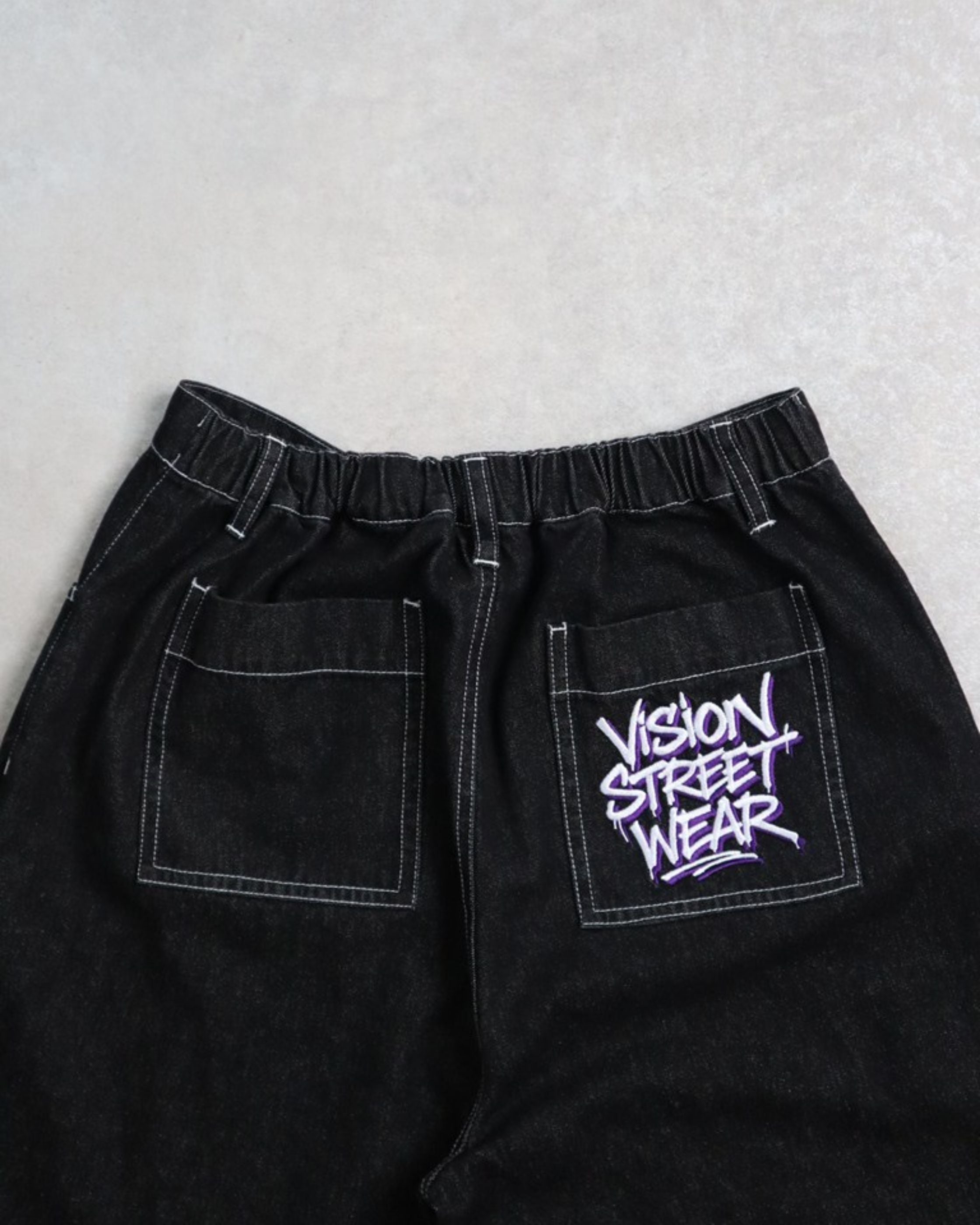 VISION STREET WEAR】Double Knee Denim / ロゴ刺繍ダブルニー デニム
