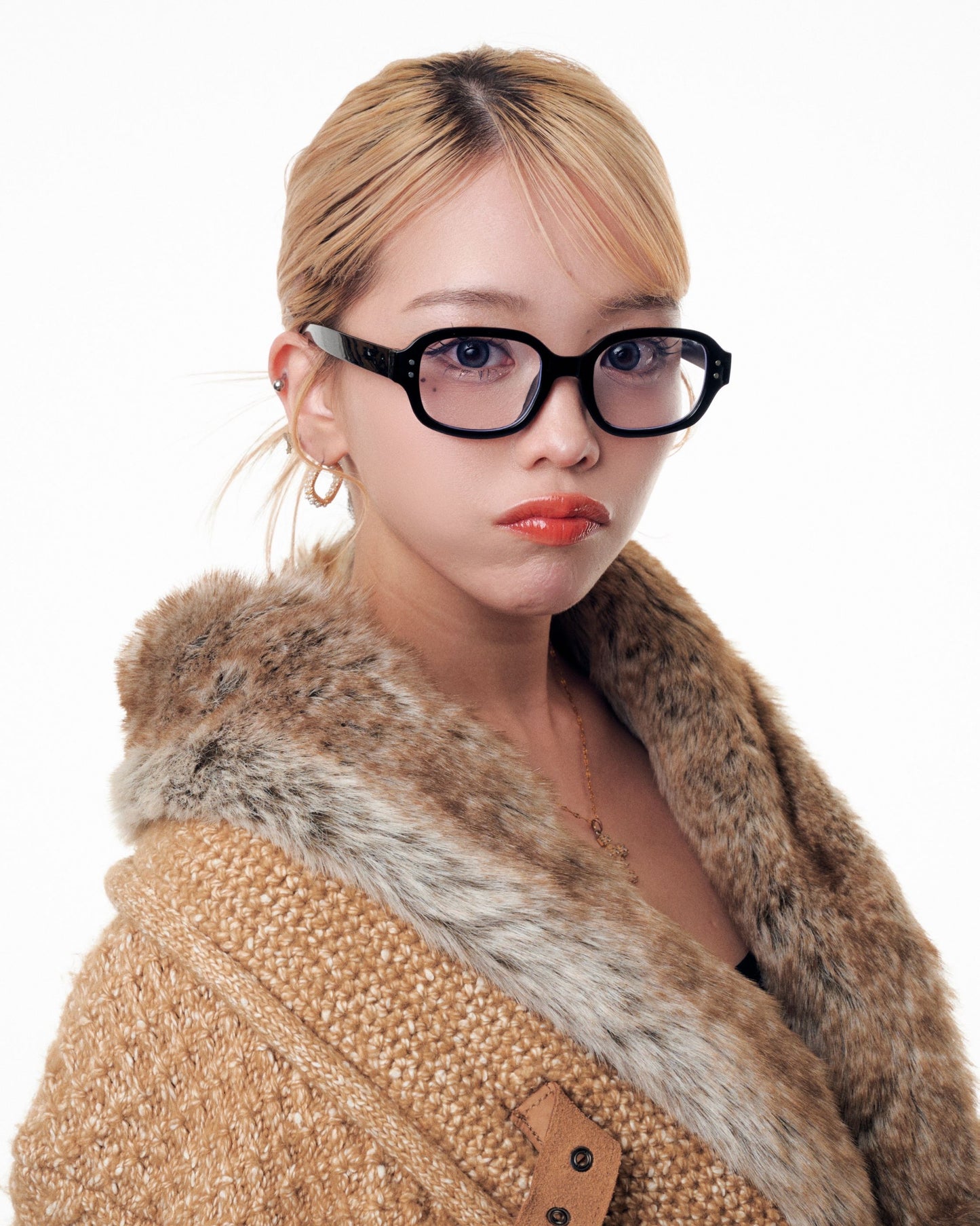 Round fashion glass / クリアメガネ