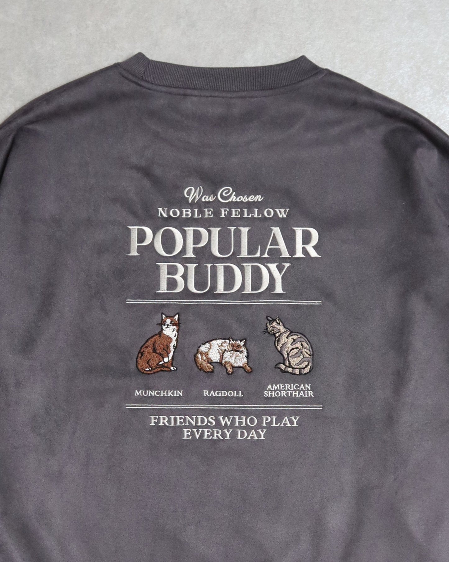 Cat Suede Sweatshirt