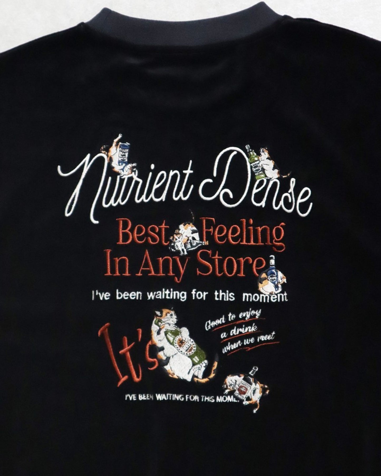 Cats & Drink Velor Sweatshirt