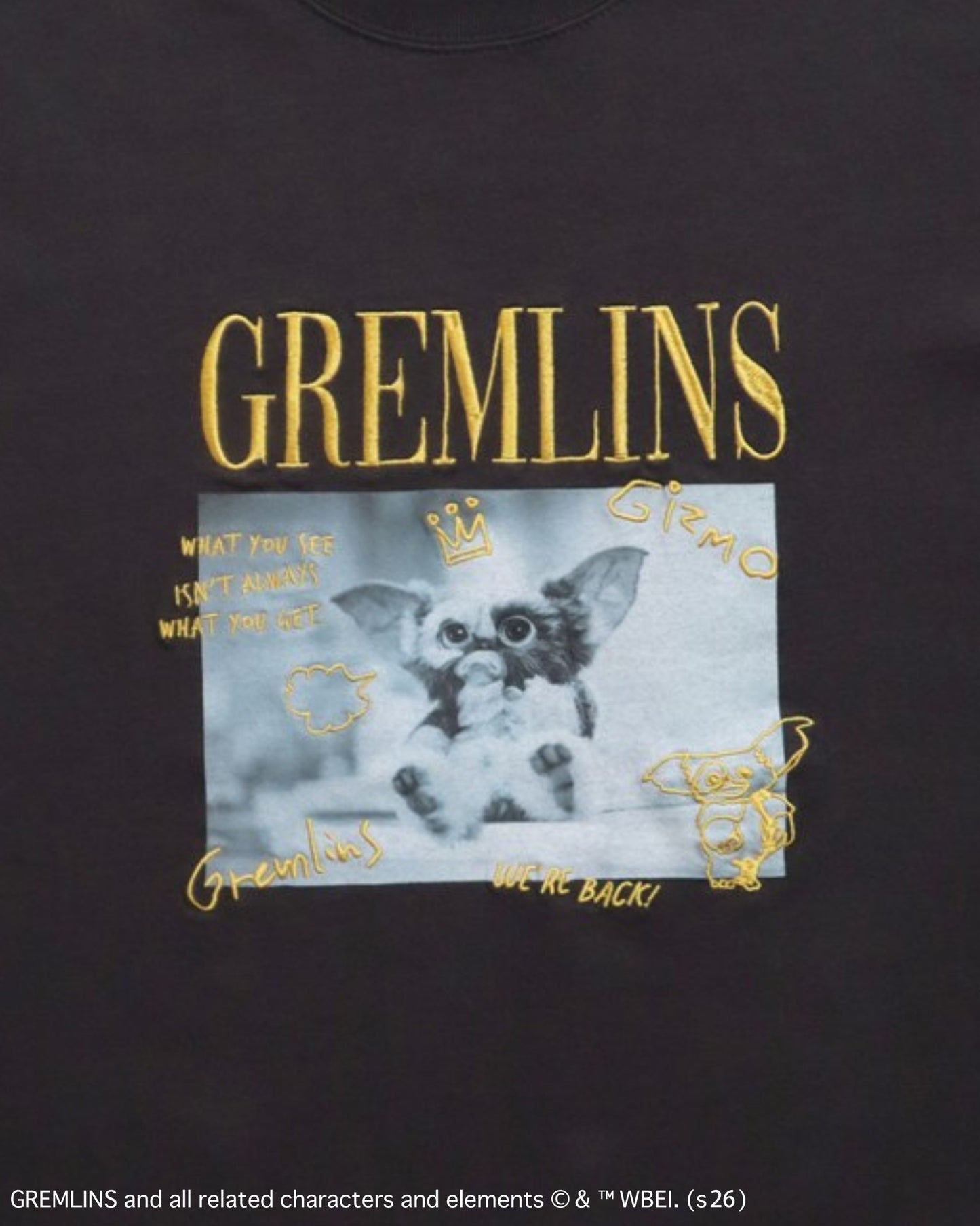 【グレムリン】ギズモ　ラクガキ刺繍フォトT