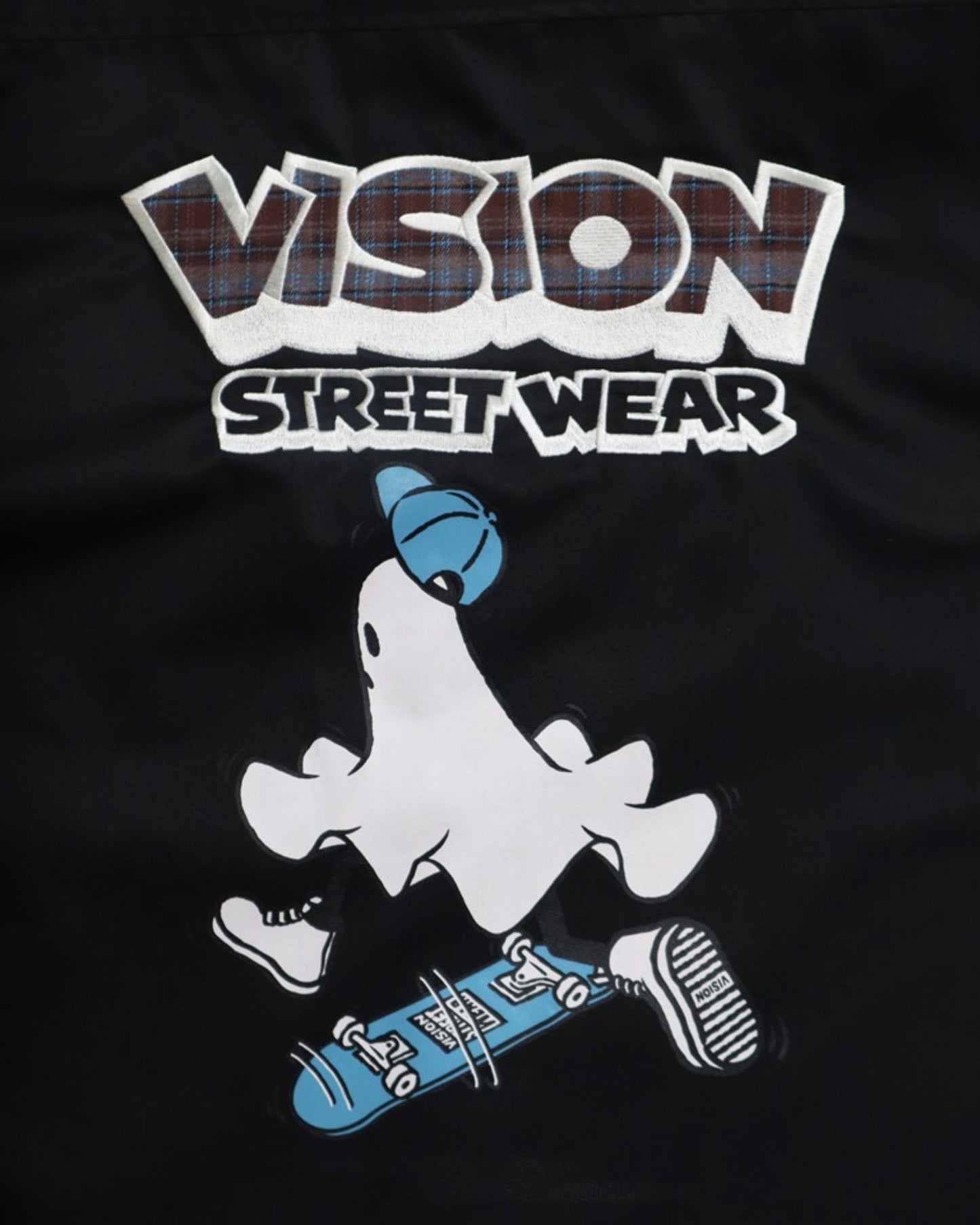 Ghost shirt / 異素材ロゴゴーストシャツ