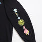 【スポンジ・ボブコラボ】Racing Sweatshirt / 袖プリントコラボスウェット