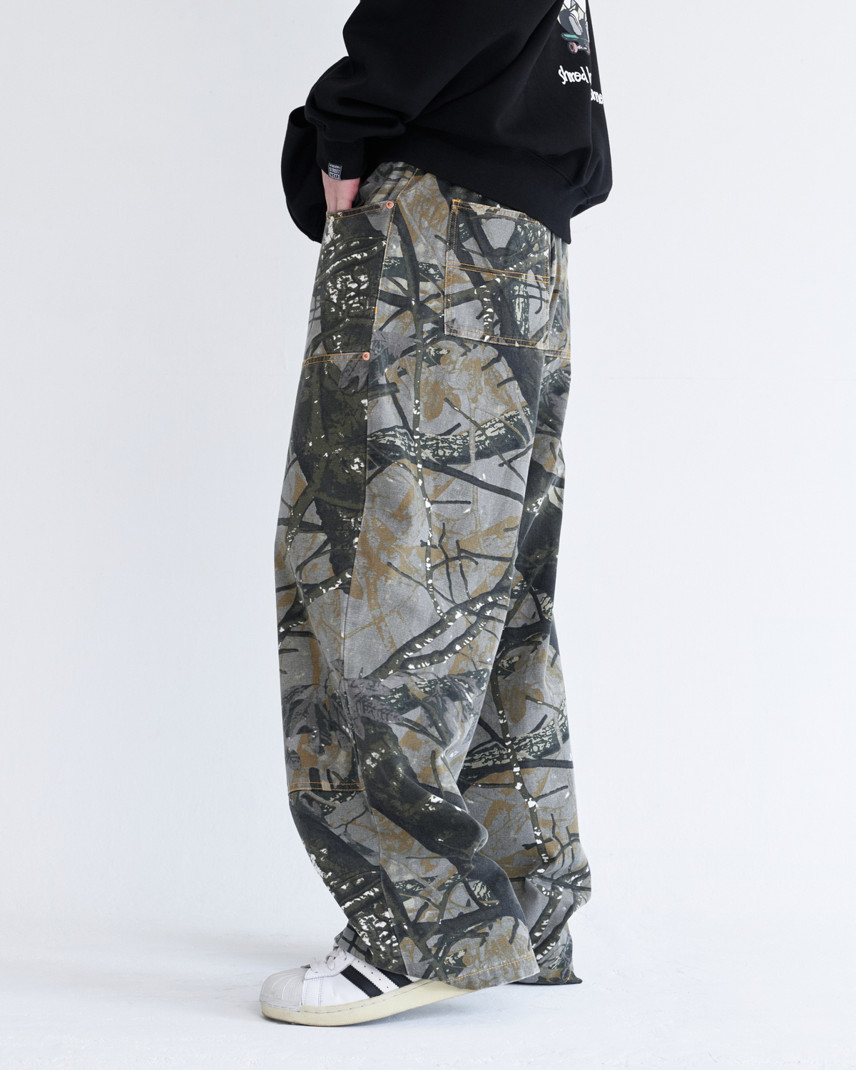 【再入荷】Rigid Double Knee Pants / Vステッチリジットデニムパンツ