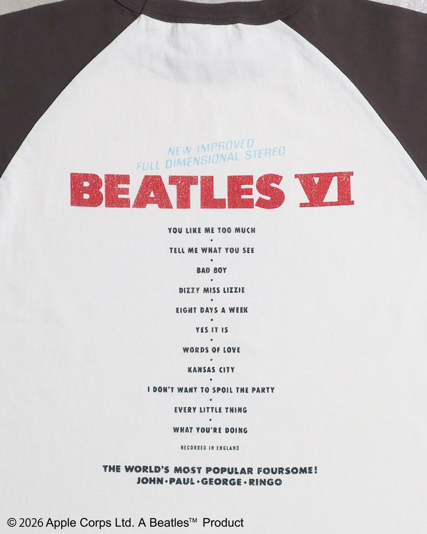 【ビートルズ】レコード柄ラグランT