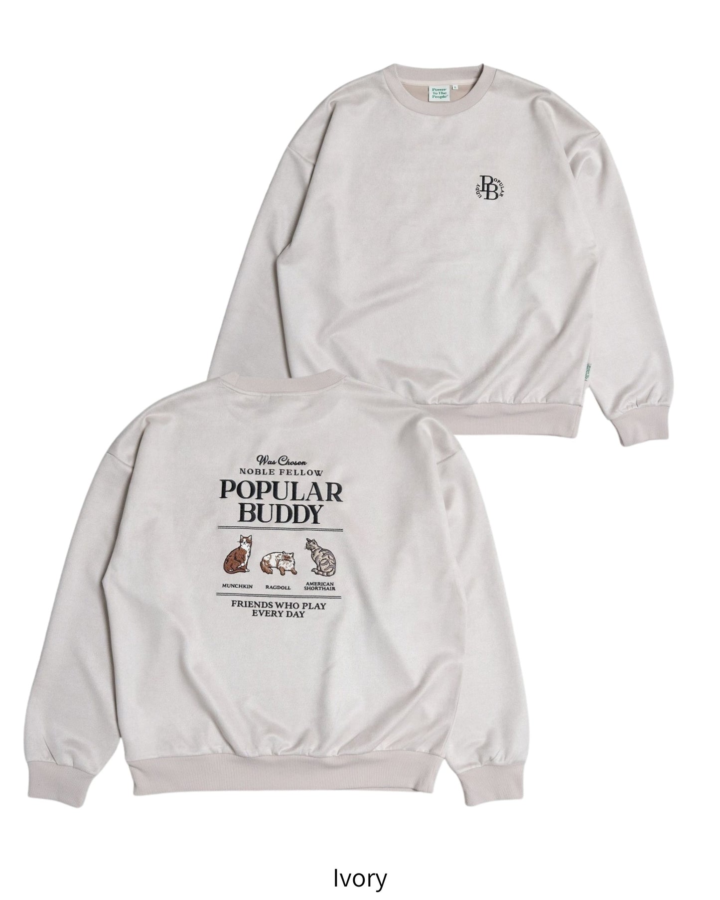 Cat Suede Sweatshirt