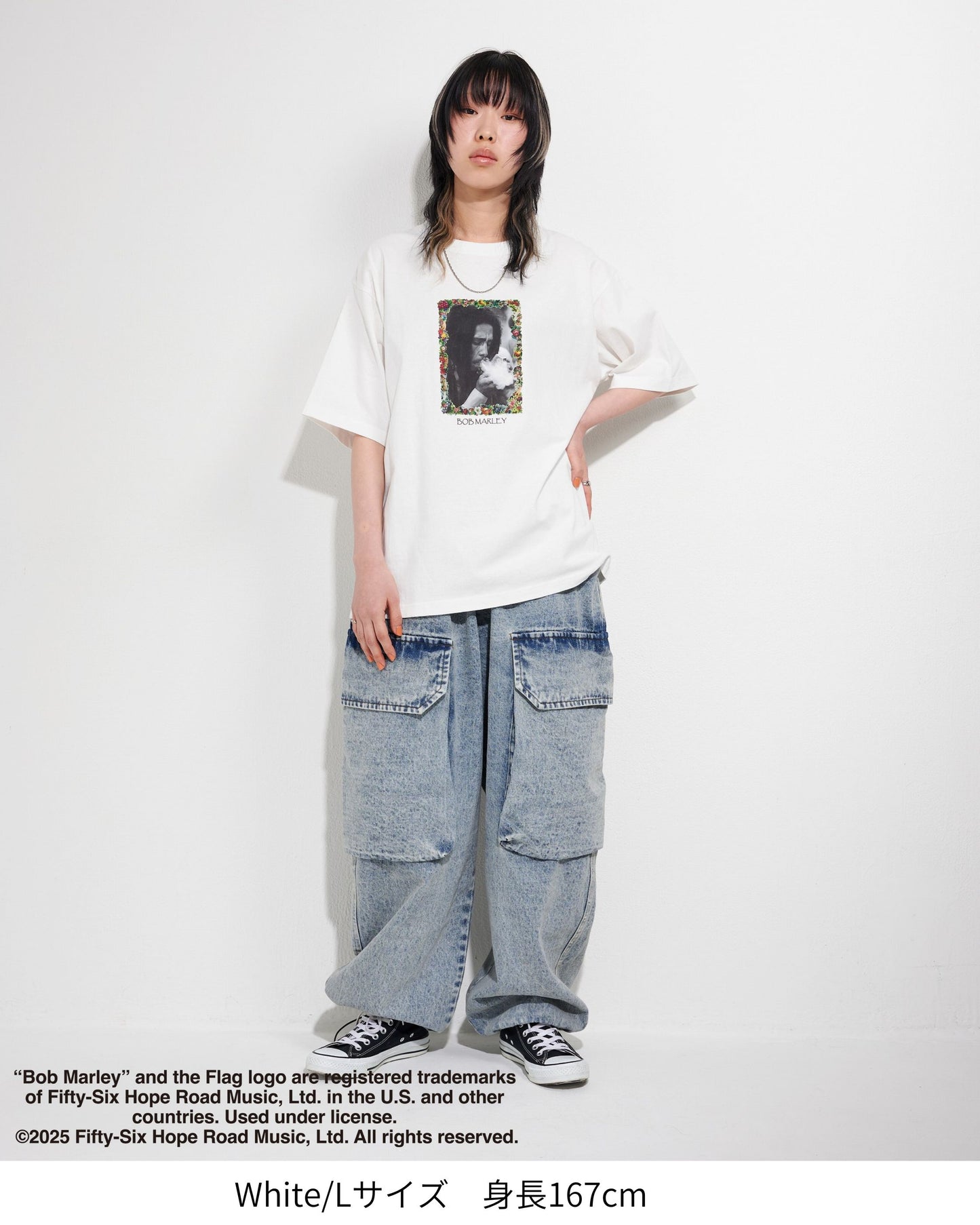 【BOB MARLEY】Flower Photo Tee