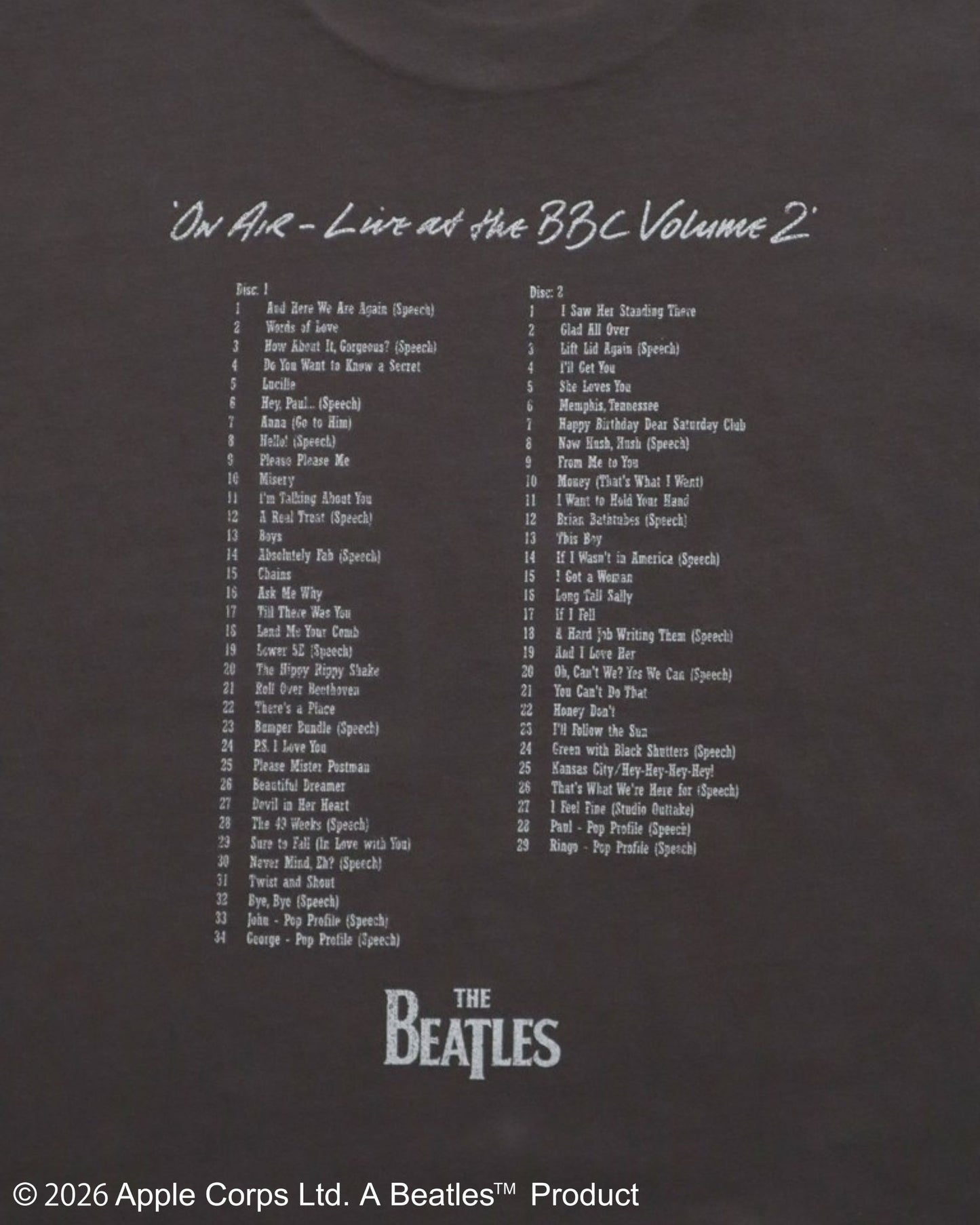 【ビートルズ】アルバムデザイン　箔プリントT