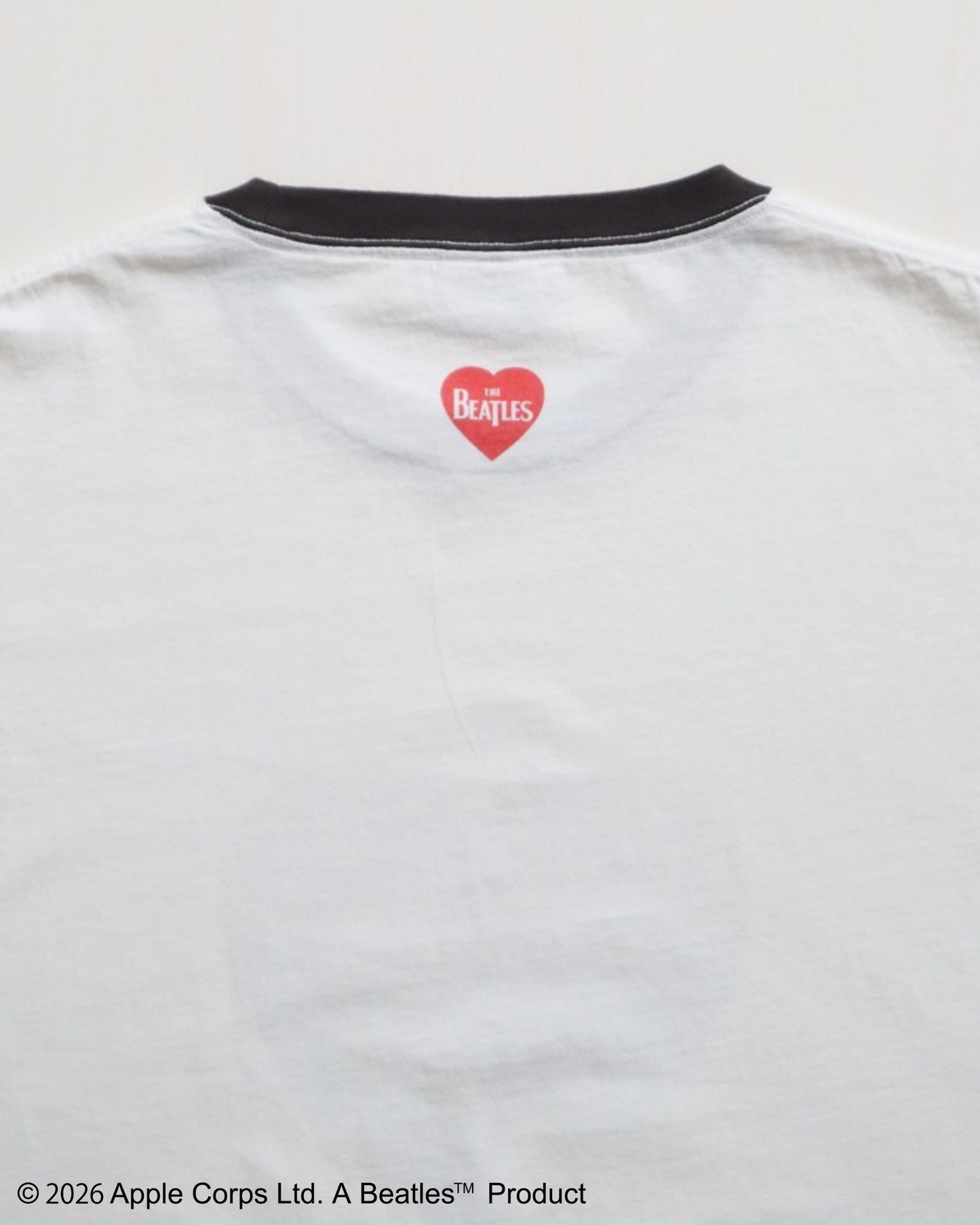 【ビートルズ】ハート柄リンガーT