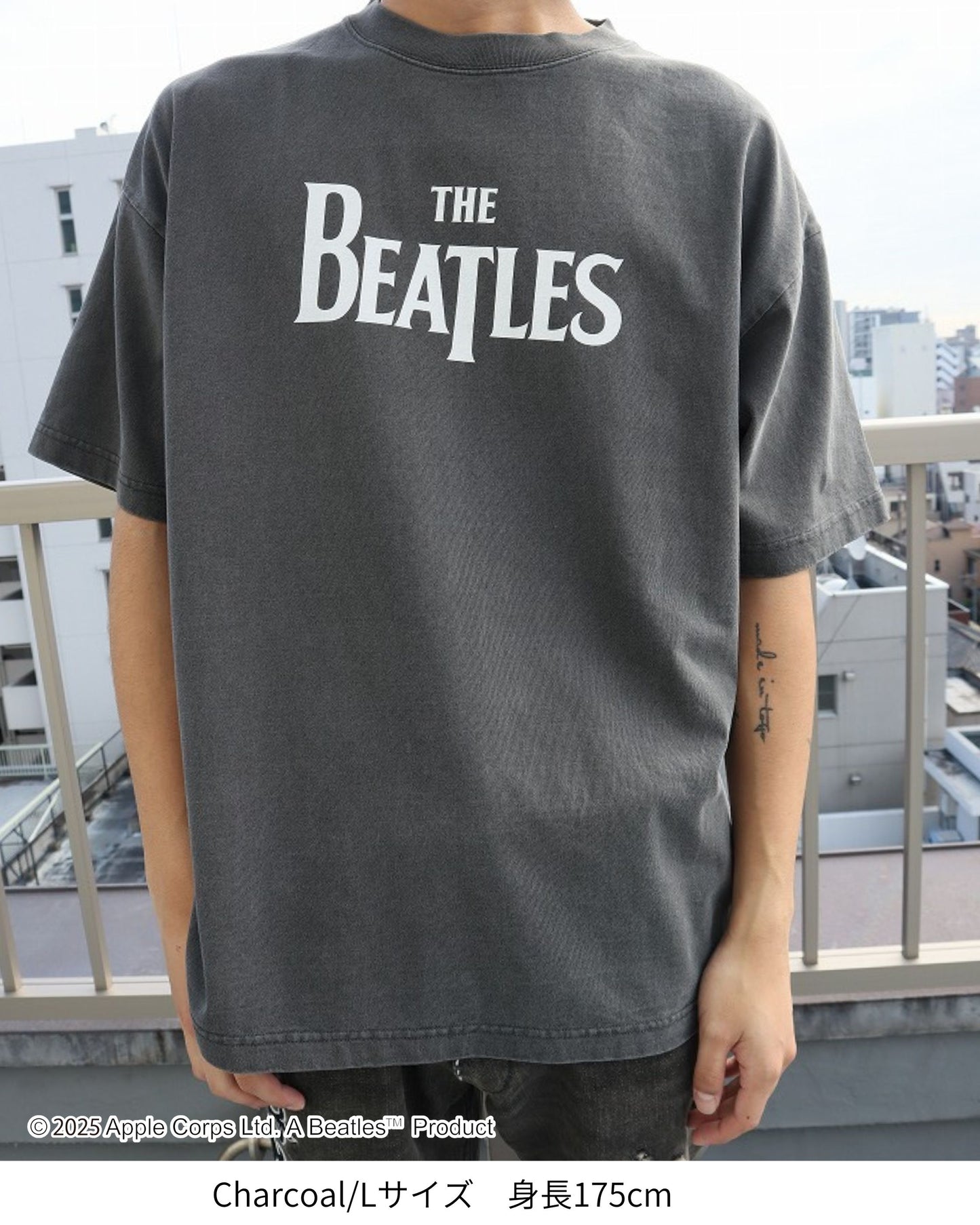 【The Beatles】Logo Pigment Tee