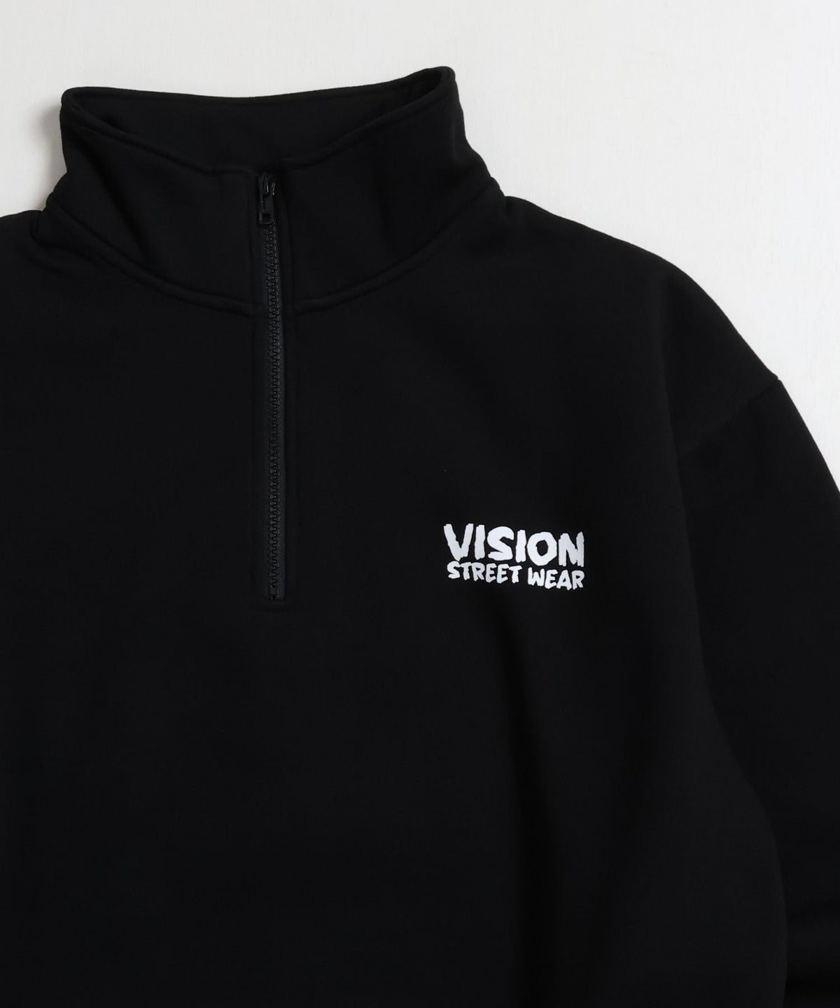 Ghost Zip Sweat / 【裏起毛】ゴースト異素材ハーフジップ