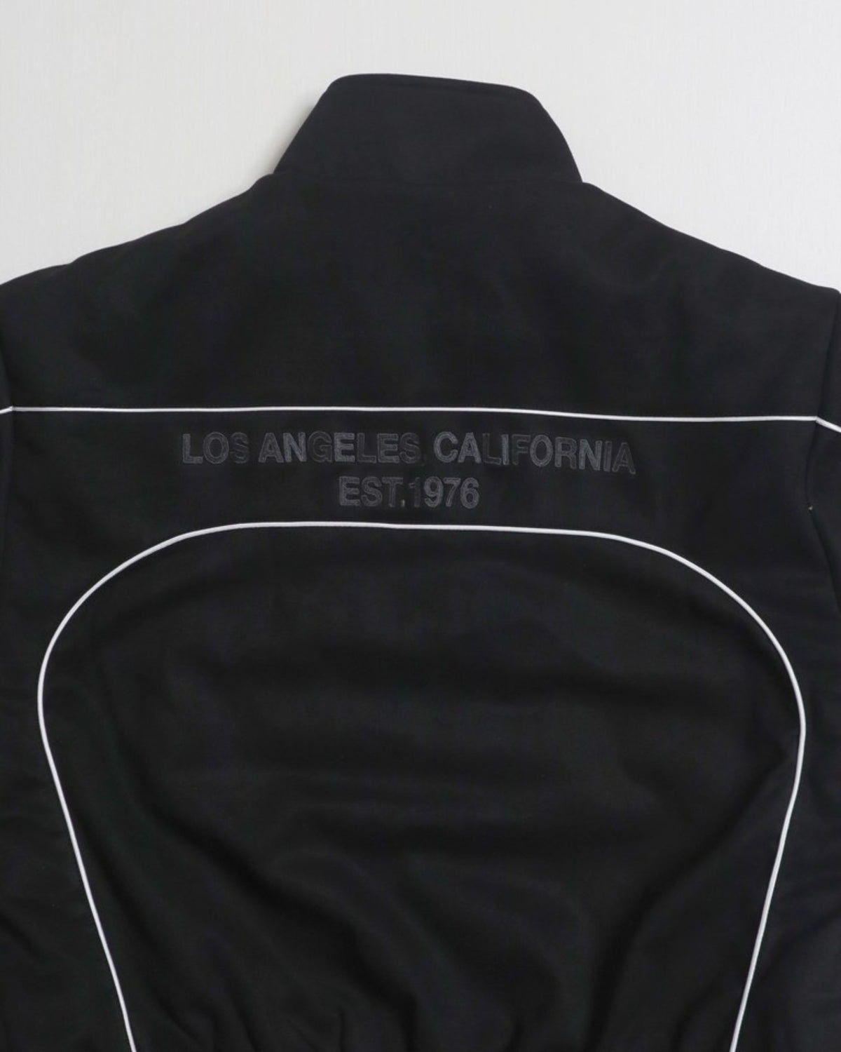 Fake suede piping padded jacket / フェイクスエードパイピング中綿ジャケット