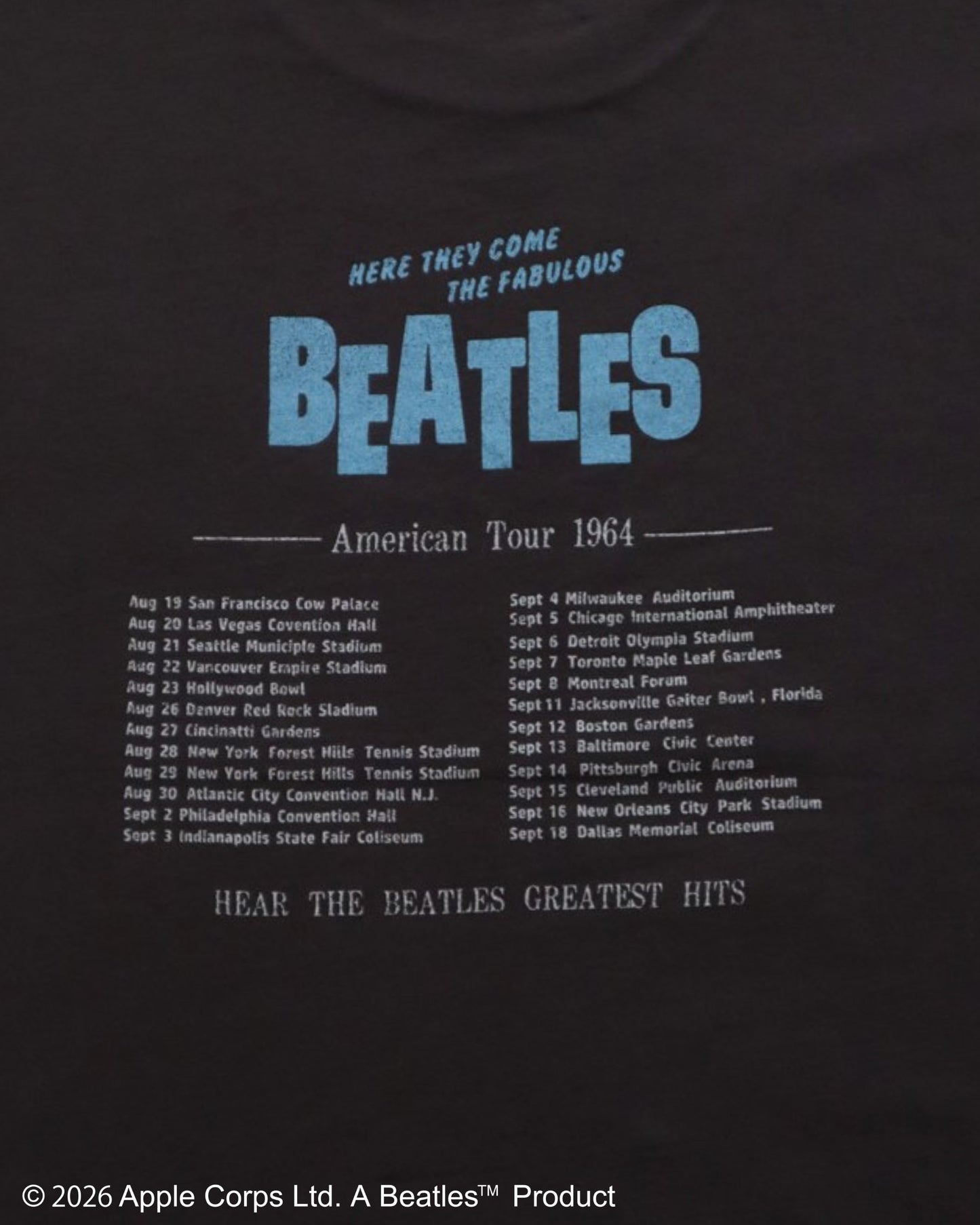 【ビートルズ】ツアープリントT