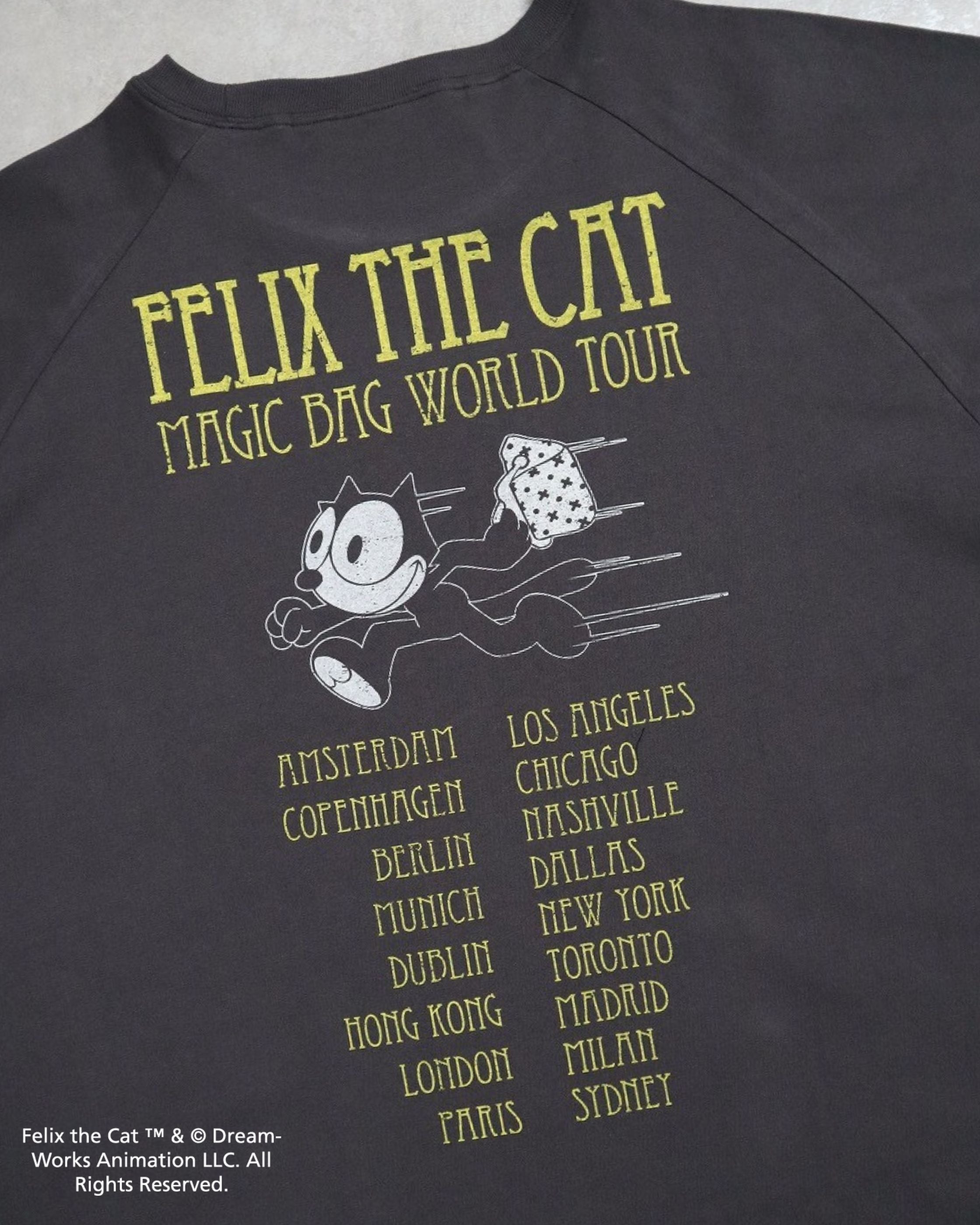 Felix the Cat ラグランTシャツ フェリックスプリント1983年