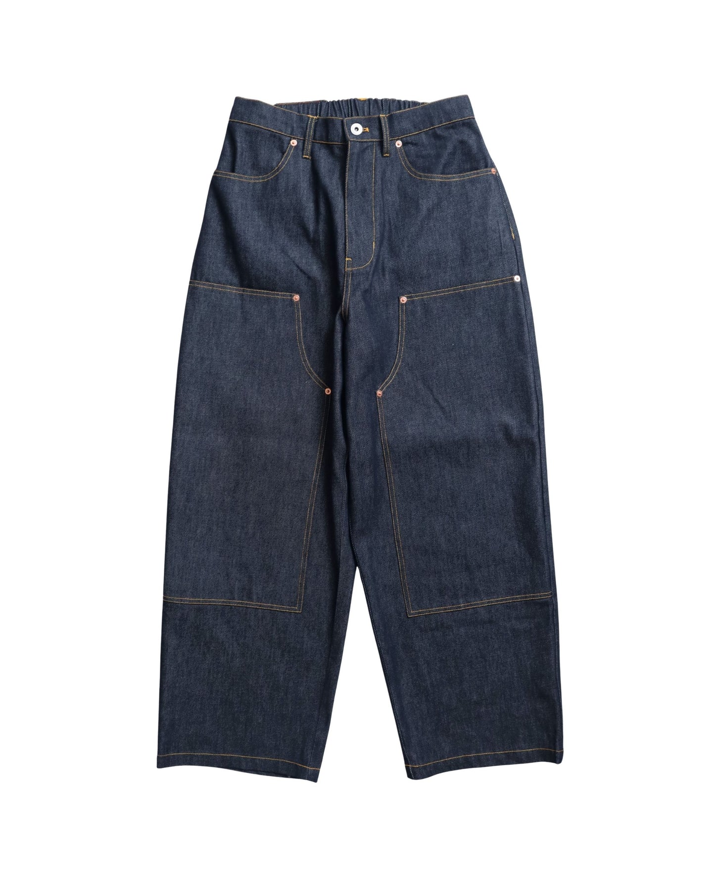 Rigid Double Knee Pants / Vステッチリジットデニムパンツ