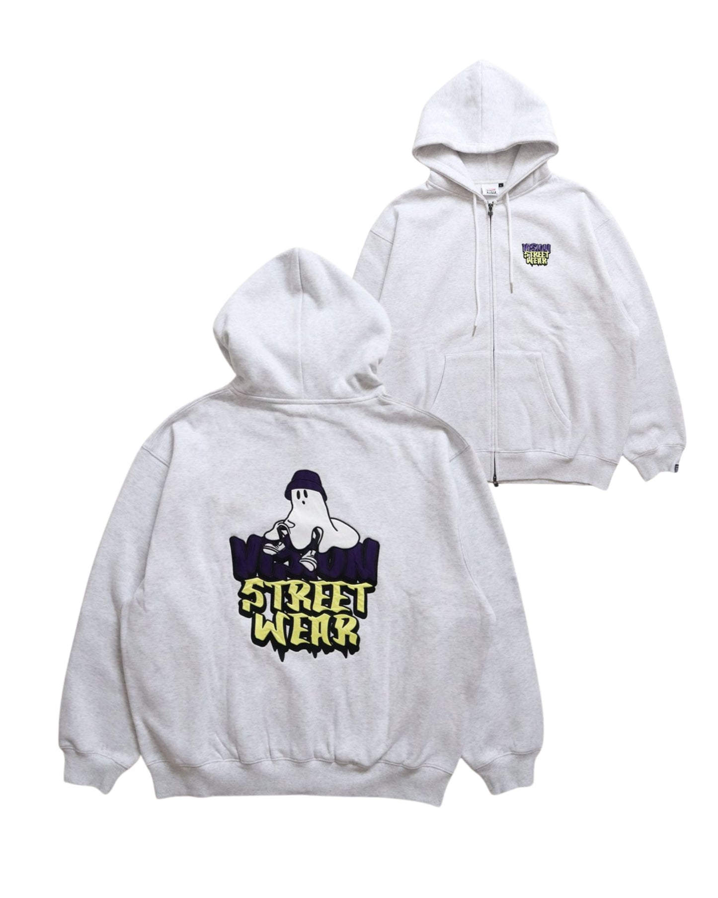 Ghost Satin Zip Hoodie