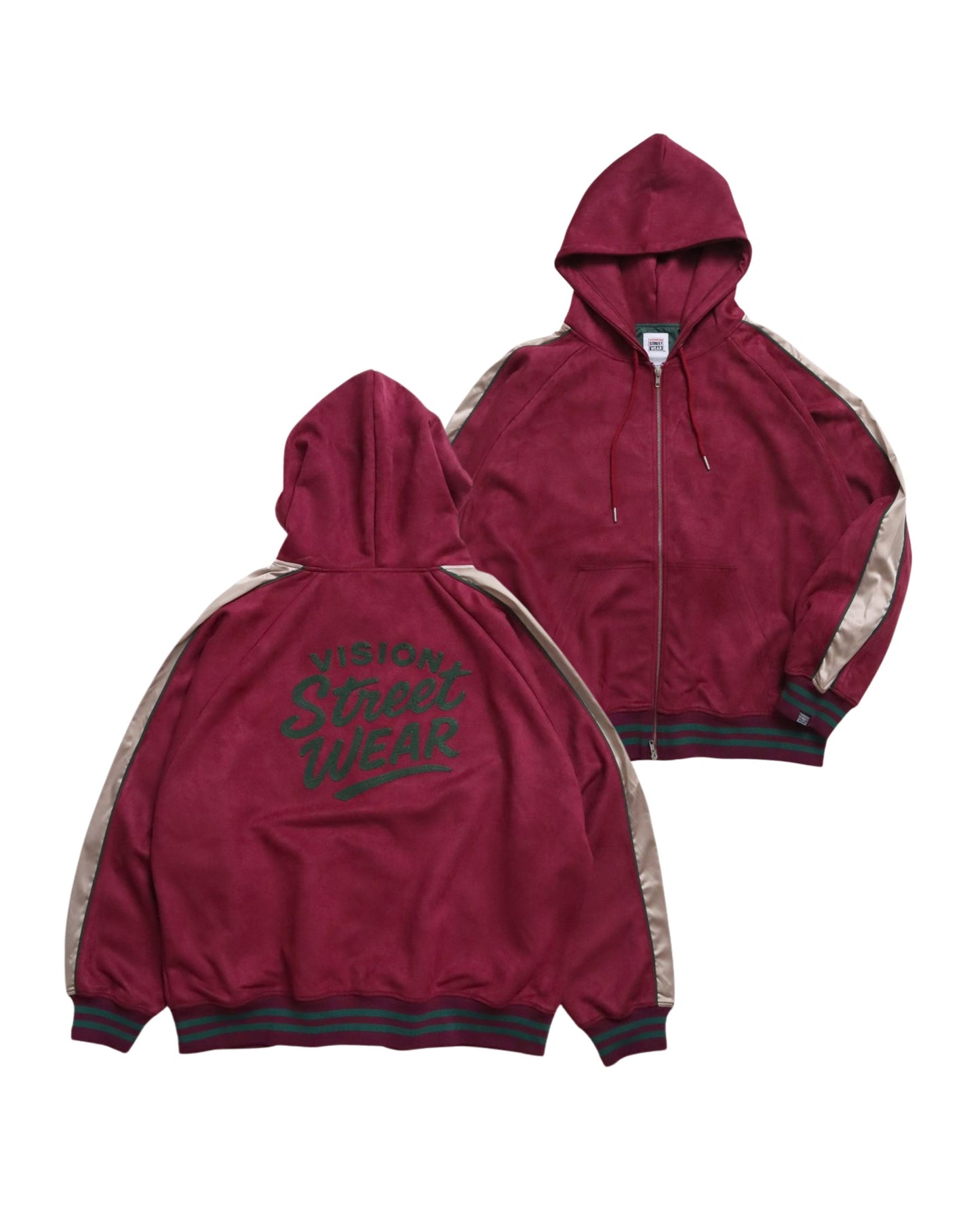 Satin Line Jacket / フェイクスウェードZIPパーカー