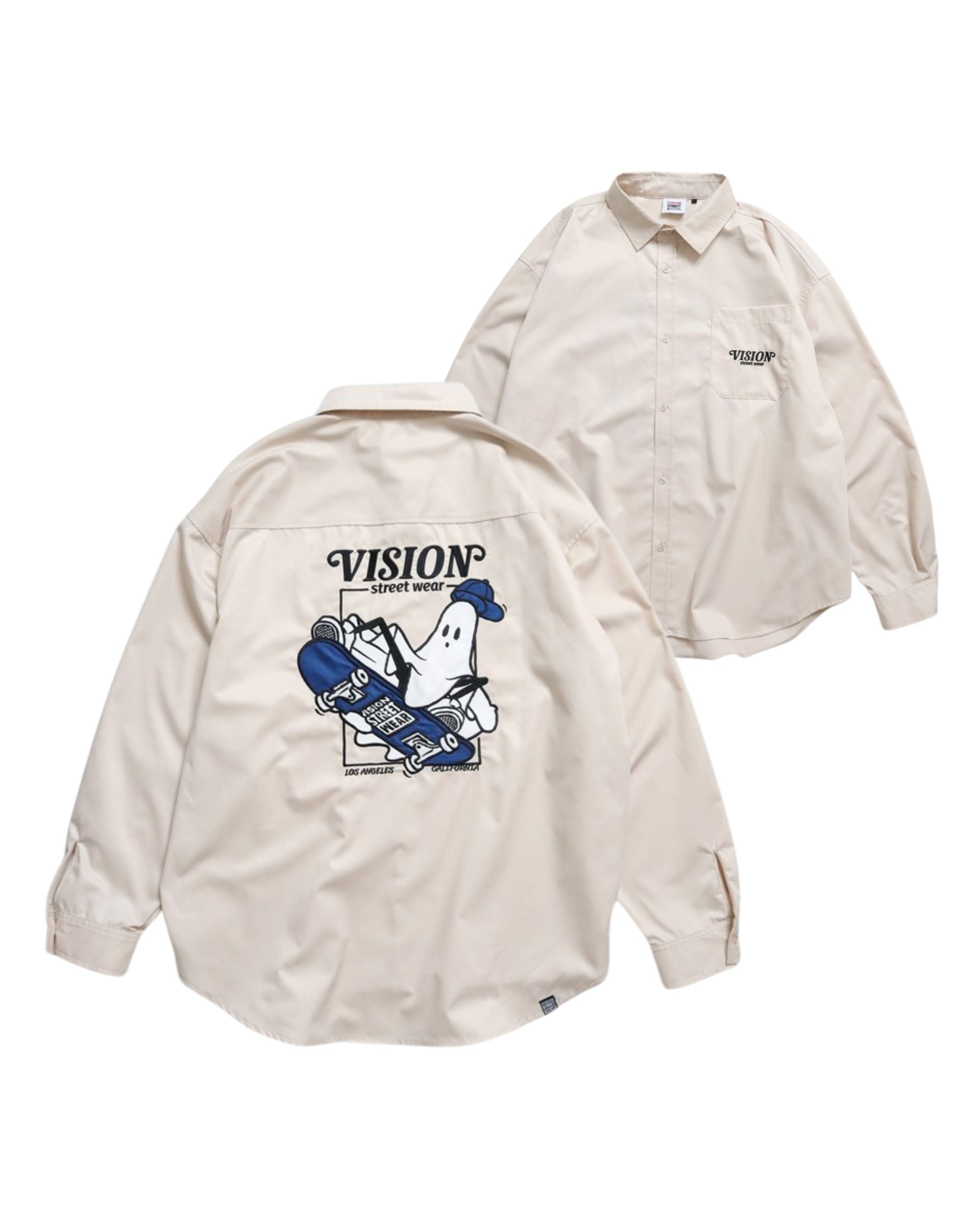 VISION STREET WEAR】Melanchholy Ghost Shirt / ゴースト刺繍